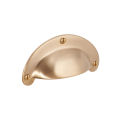 G128 Muszelka klasyczna Mosiądz szczotkowany Złota muszla Uchwyt muszelk Brassini UniMetal.png